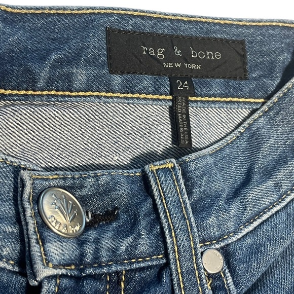 Rag & Bone High Rise Ankle Skinny Jeans Pamela Distressed Size 24 NWT - Picture 3 of 12